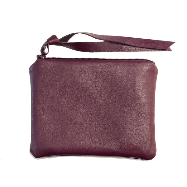 Merlot Leather Makeup Bags