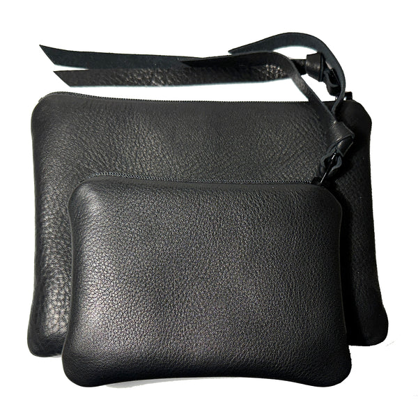 Black Leather Makeup Bags
