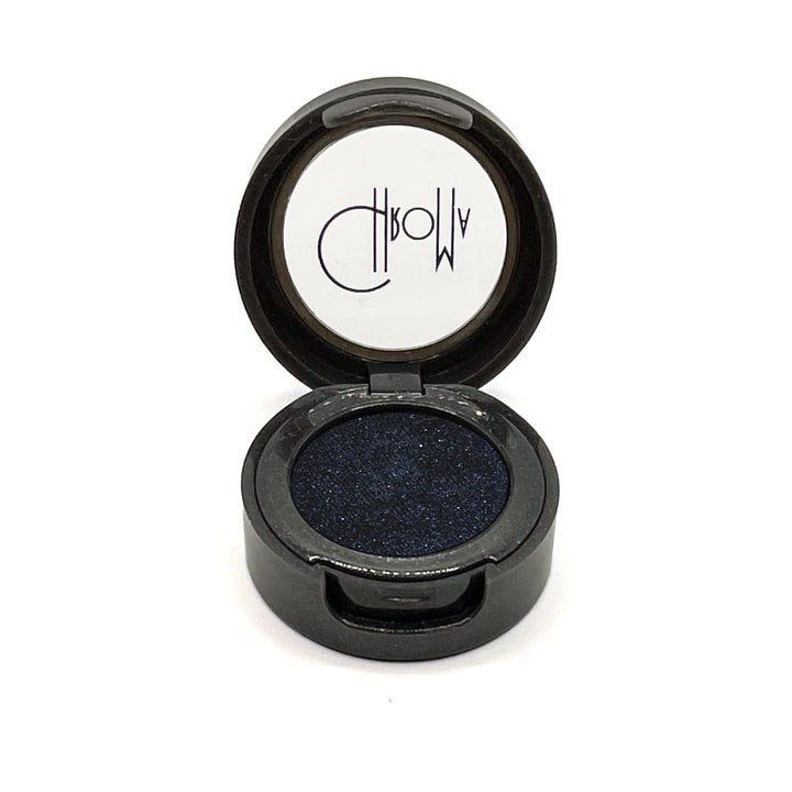 Almost black with rich blue sparkles.